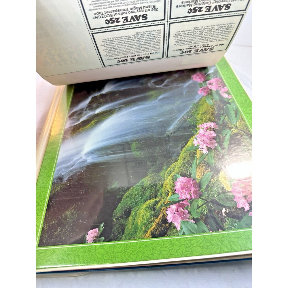1983 Mead Trapper Keeper NOS MINT w/ Cardboard Ad Flap Waterfall Pink Laurel - Picture 7 of 16